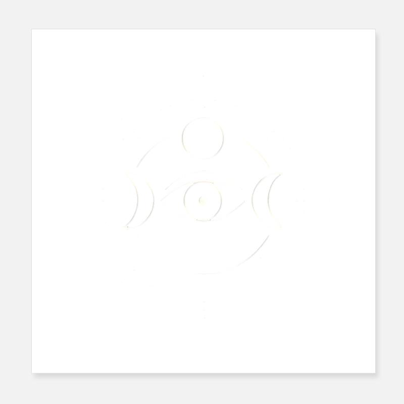 Moon Phase Eye Mandala Poster 8" x 8" (20x20 cm)