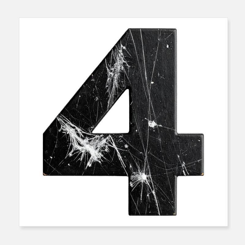 Black four-scratch pattern Poster 8" x 8" (20x20 cm)