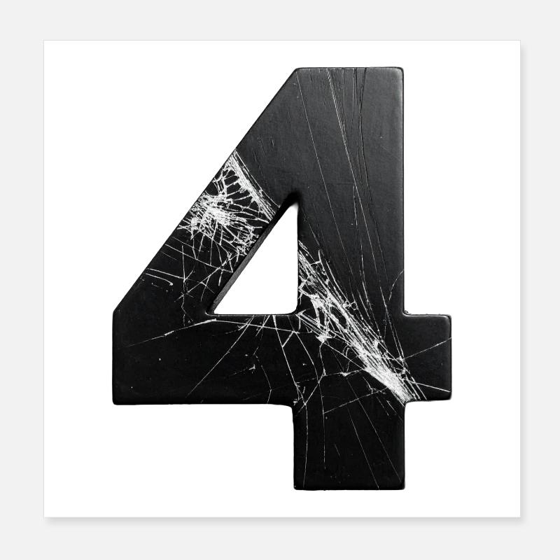 Zerbrochene Vier Muster Poster 20x20 cm