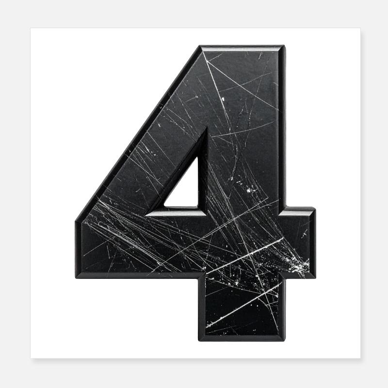 Conception grossière à quatre numéros Poster 20 x 20 cm