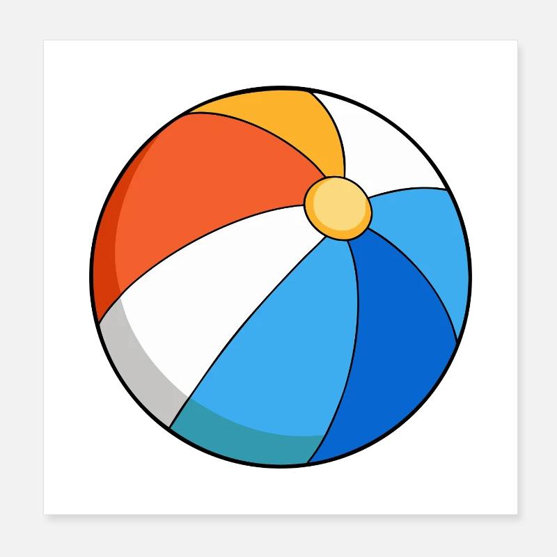 Beach ball Poster 8" x 8" (20x20 cm)