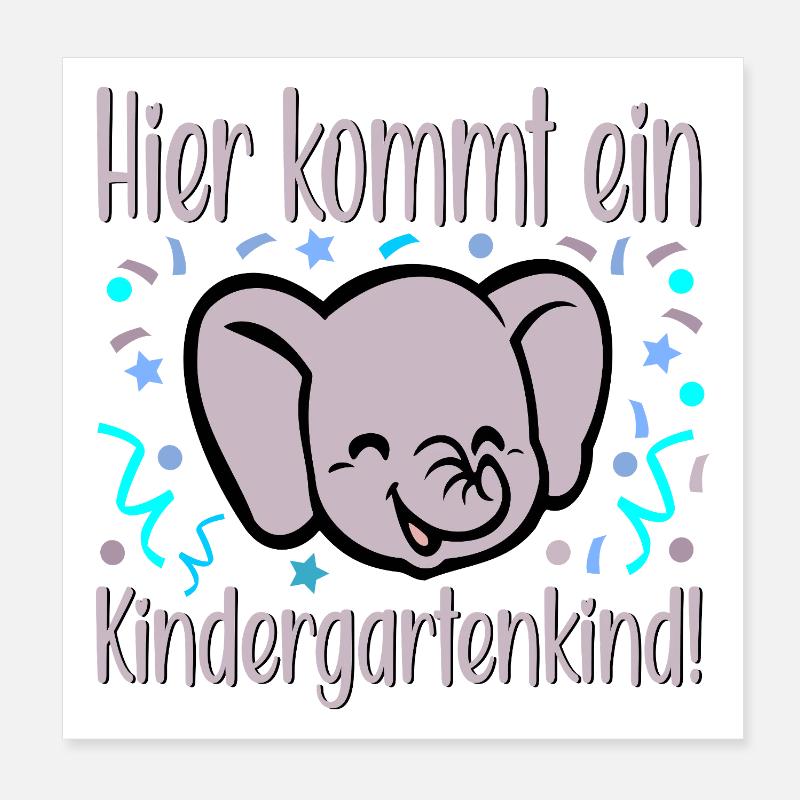 Peuters kleuterkind Poster 20x20 cm