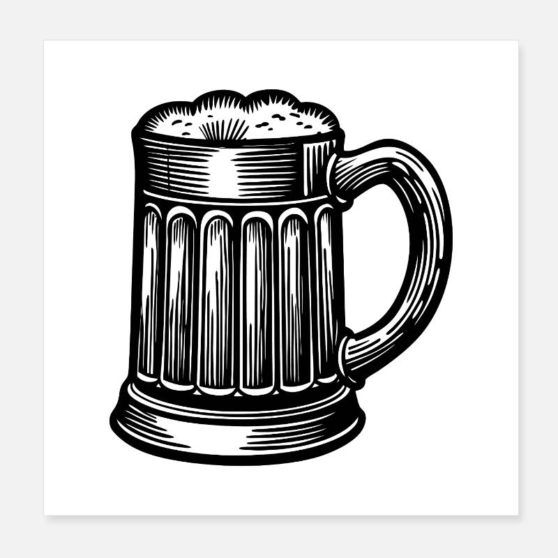 Bierkrug Poster 20x20 cm