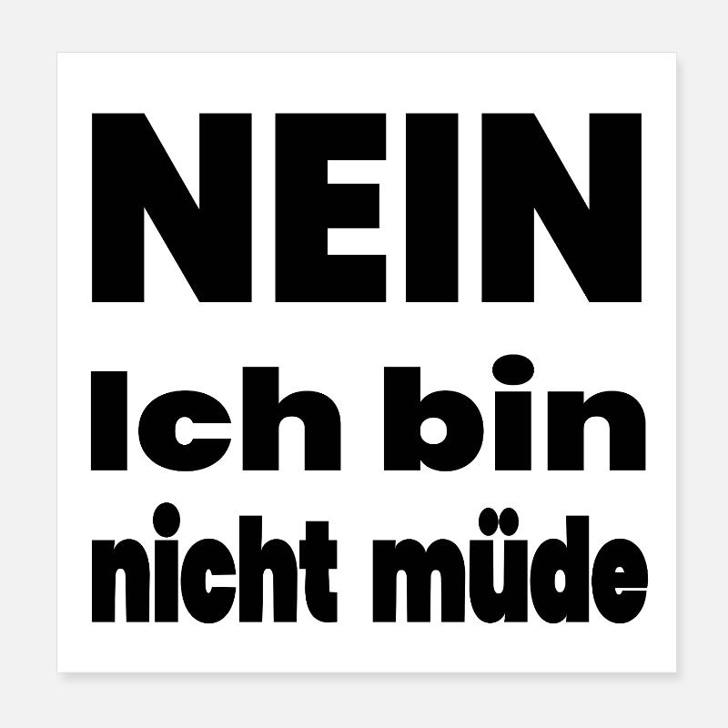 Müde Poster 20x20 cm