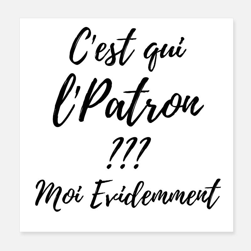 C’est qui le Patron Script Poster 20 x 20 cm