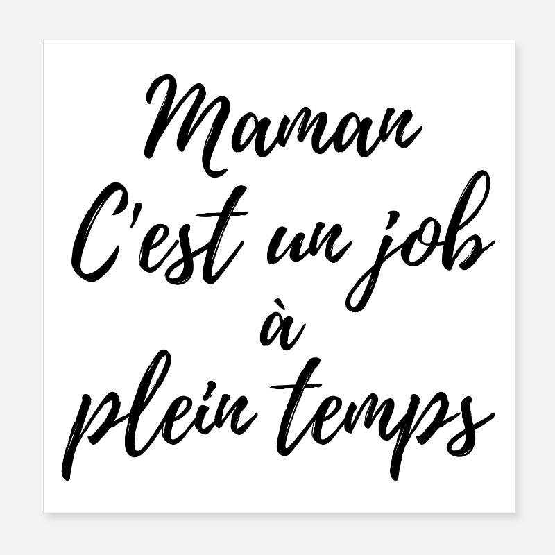 Mama, das ist ein Vollzeitjob Poster 20x20 cm