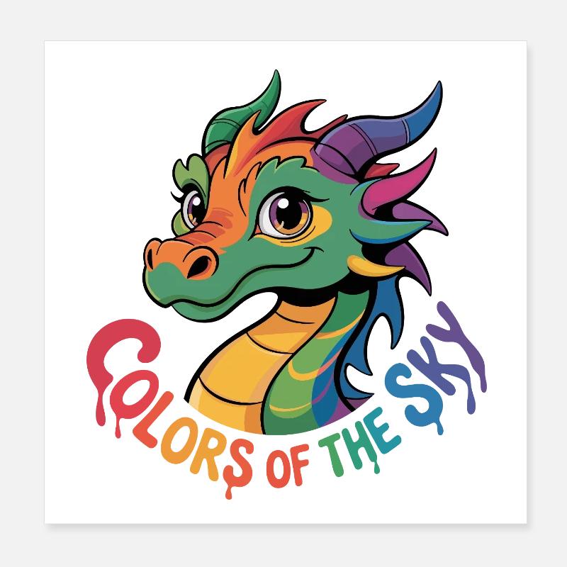 Himmels Drache - Couleurs du ciel Poster 20 x 20 cm