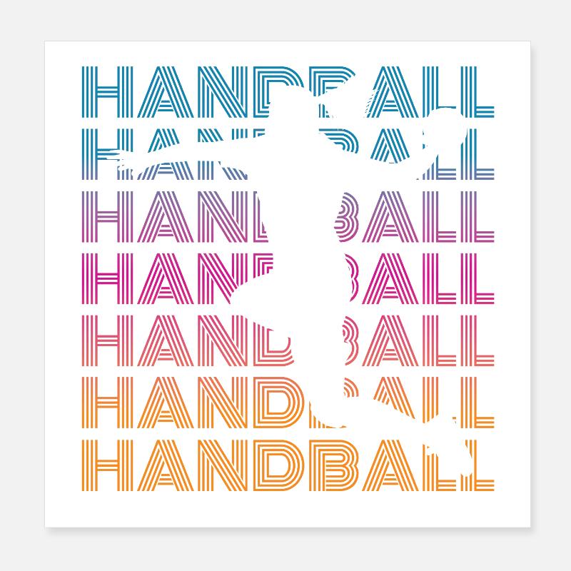 Handball player Poster 8" x 8" (20x20 cm)