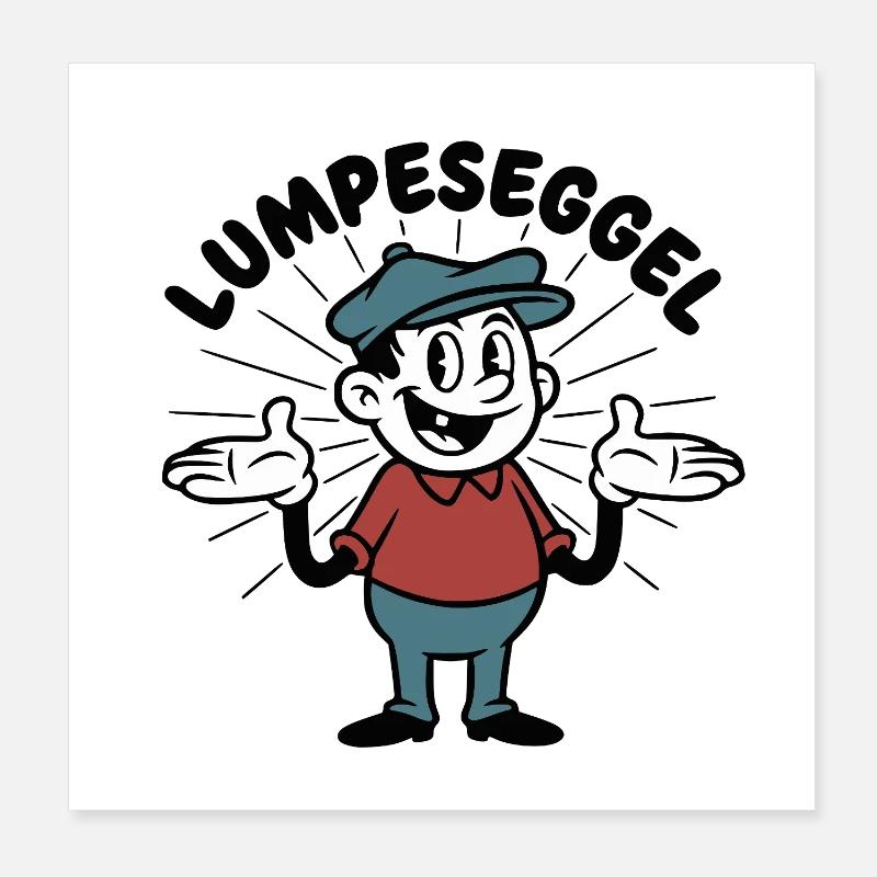 Lumpeseggel - proverbe bade dialecte du fou Poster 20 x 20 cm