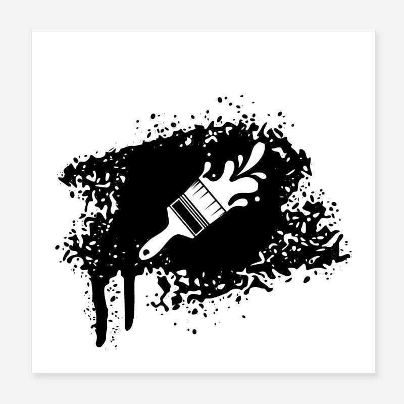 Brosse Peinture Poster 20 x 20 cm