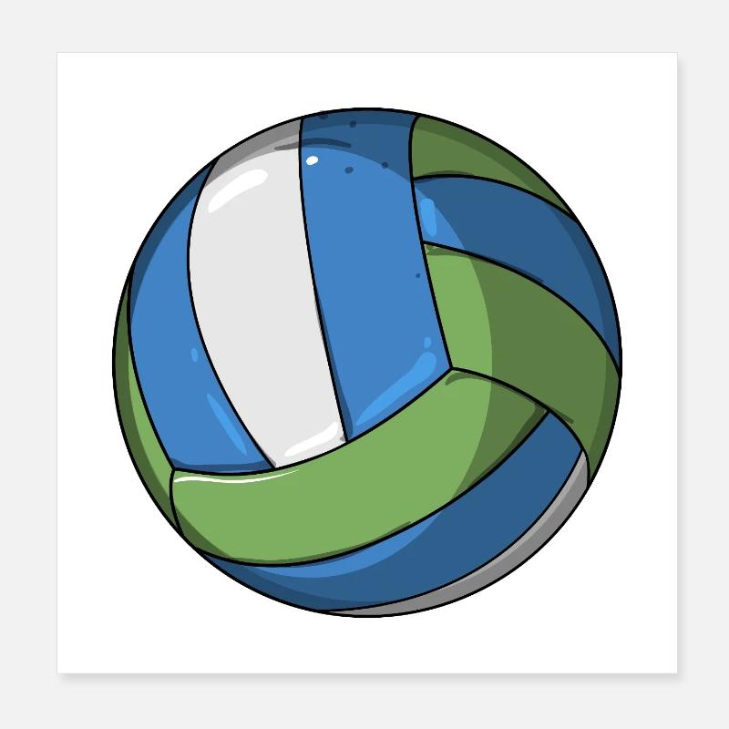 Volleyball vintage Poster 8" x 8" (20x20 cm)