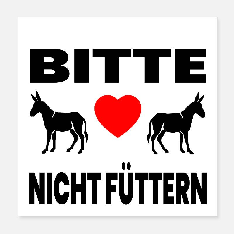 Esel Poster 20x20 cm