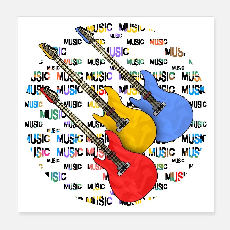 Gitarren Poster 20x20 cm