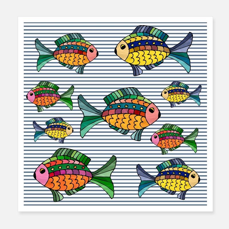 Fisch Poster 20x20 cm