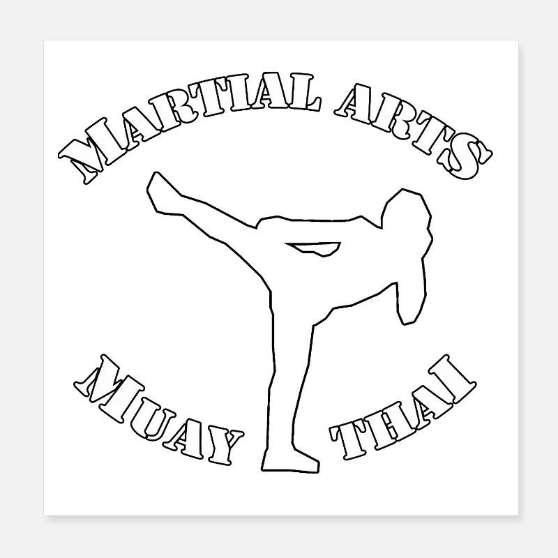 Muay thai Poster 8" x 8" (20x20 cm)