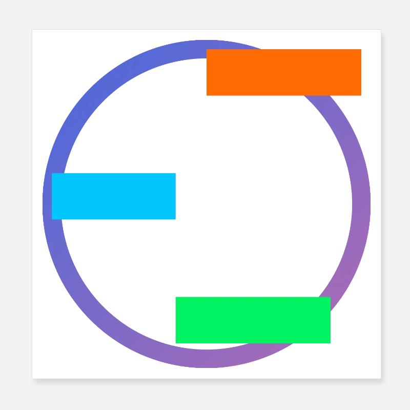 Équilibre géométrique Poster 20 x 20 cm