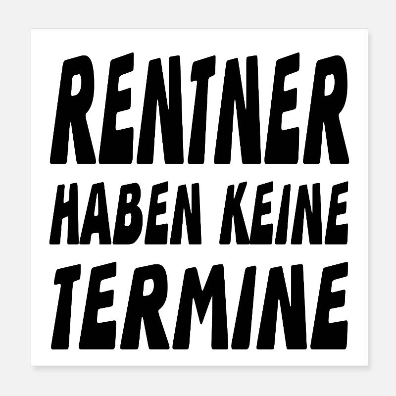 Retraité Poster 20 x 20 cm