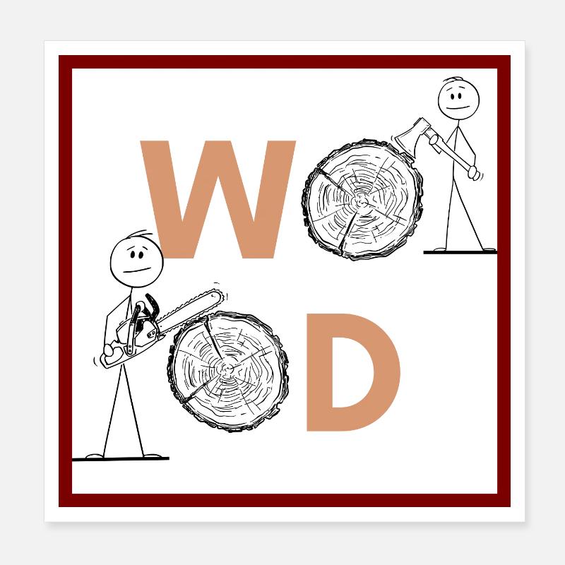 Tree rings minimalist design Poster 8" x 8" (20x20 cm)