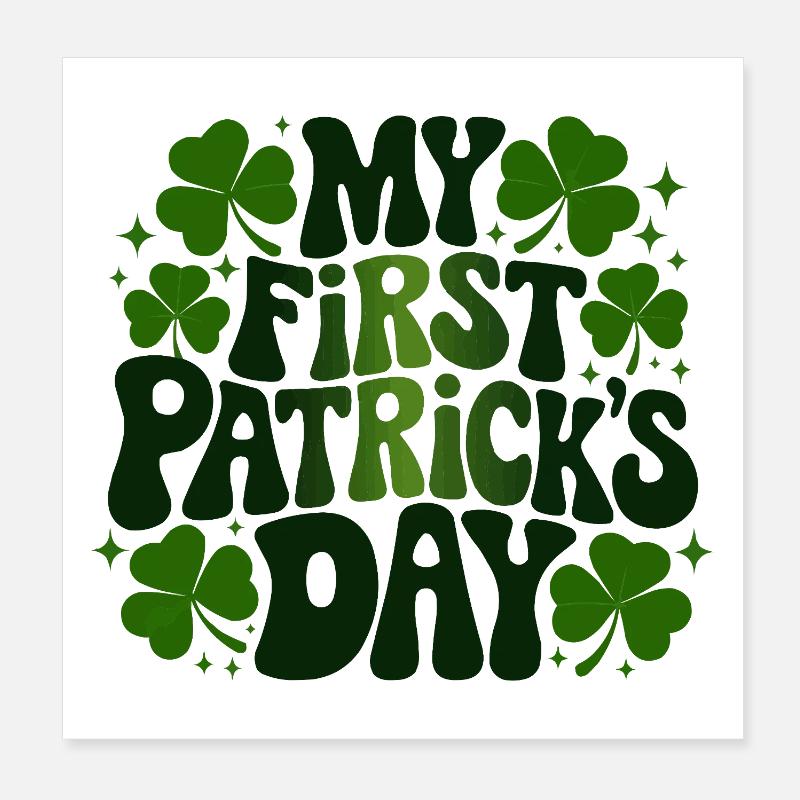My First St Patricks Day Poster 20x20 cm