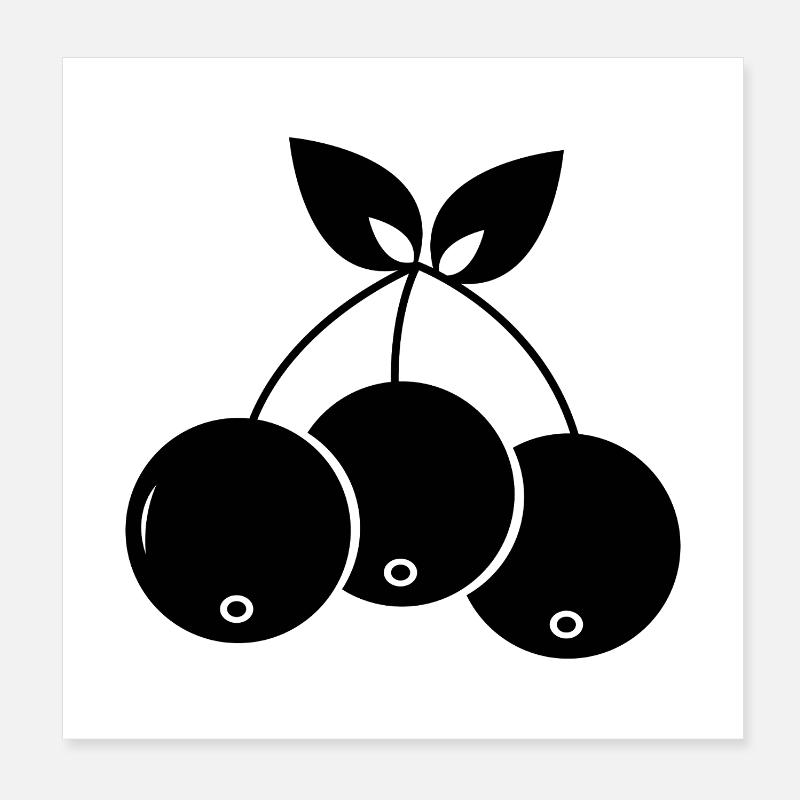 Blaubeere Poster 20x20 cm