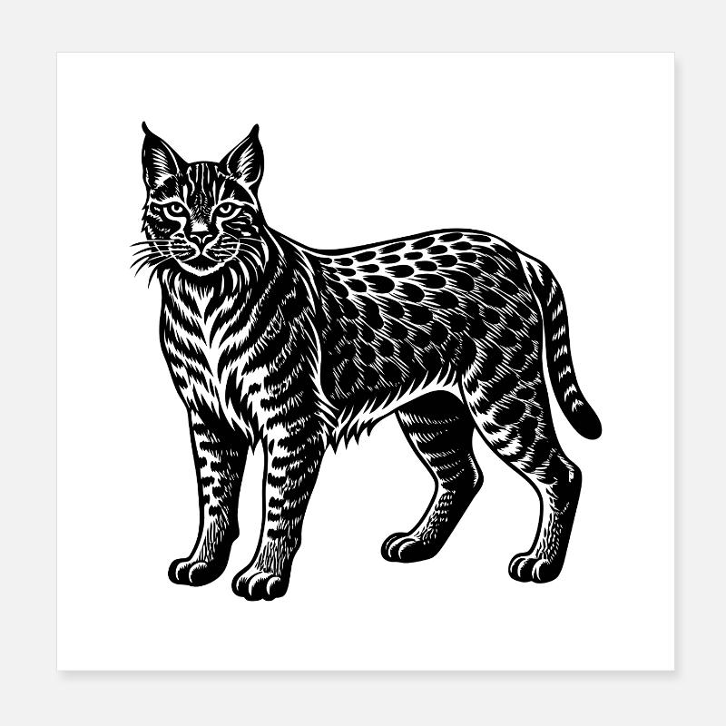 Luchs Poster 20x20 cm