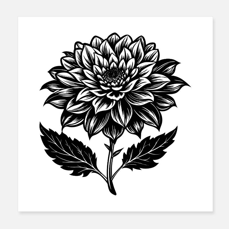 Fleur en floraison Poster 20 x 20 cm