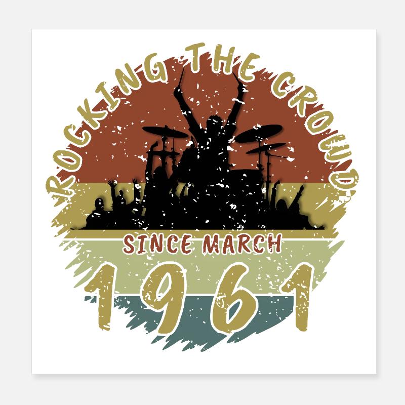 65. Geburtstag Rocking the crowd DRM 03/1961 Poster 20x20 cm