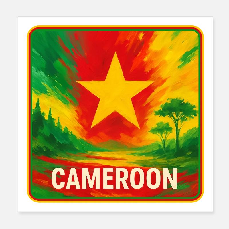 Conception de voyages au Cameroun Poster 20 x 20 cm
