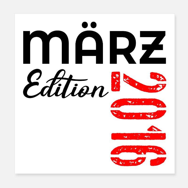 11e anniversaire mars 2016 Poster 20 x 20 cm