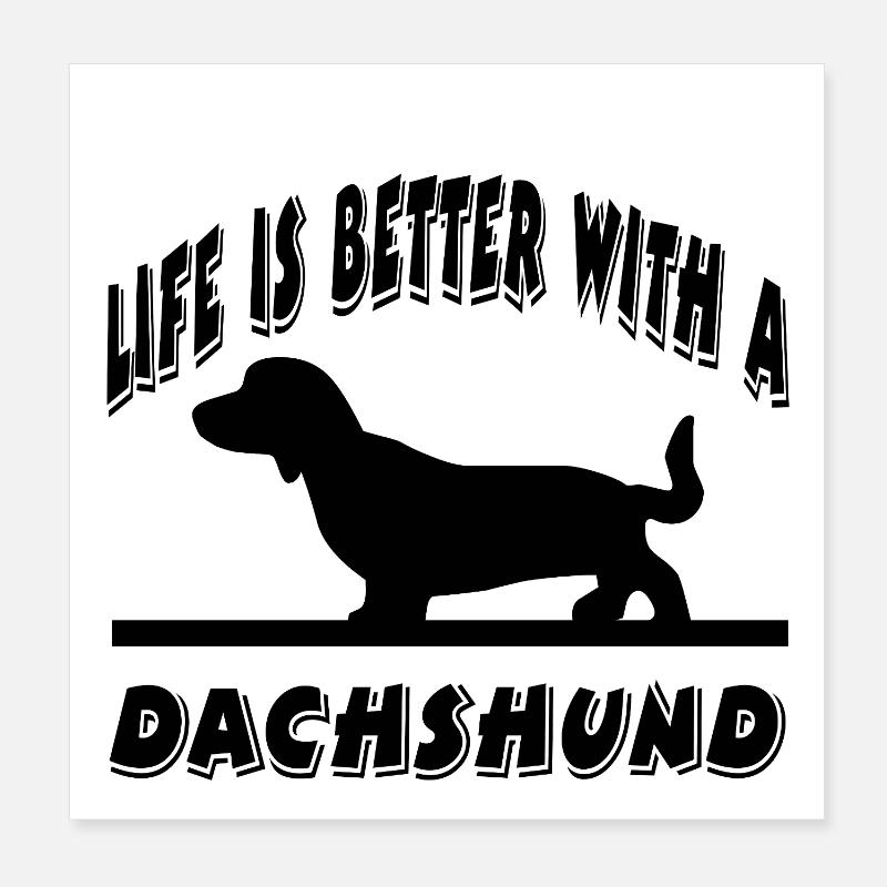 Dachshund Poster 8" x 8" (20x20 cm)