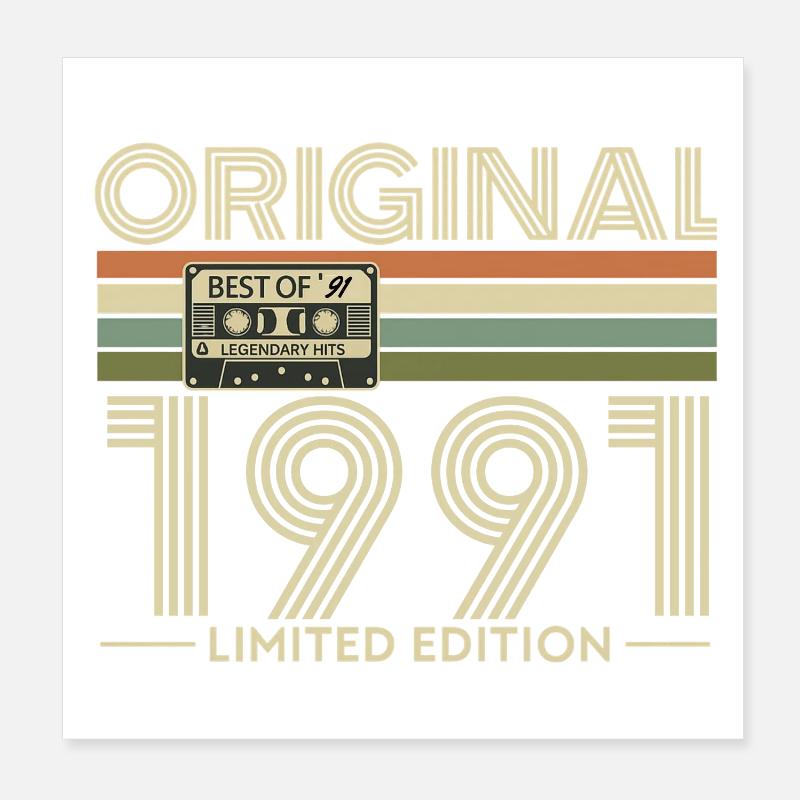 Original 1999 Édition Limitée Poster 20 x 20 cm