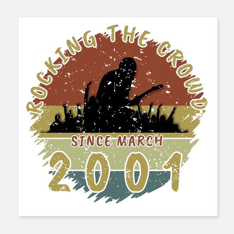 25th Birthday Rocking the crowd GIT 03/2001 Poster 8" x 8" (20x20 cm)