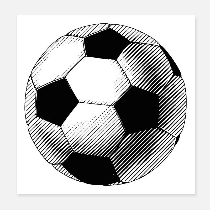 Ballon Esquisse Noir et Blanc Poster 20 x 20 cm