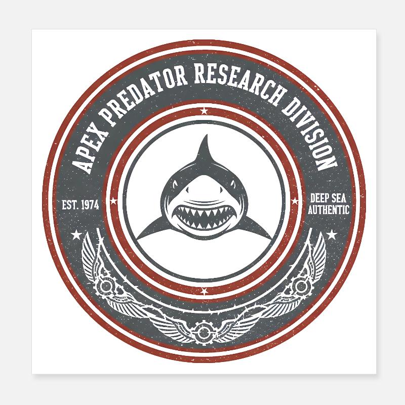 Apex Predator Research Emblem Poster 8" x 8" (20x20 cm)
