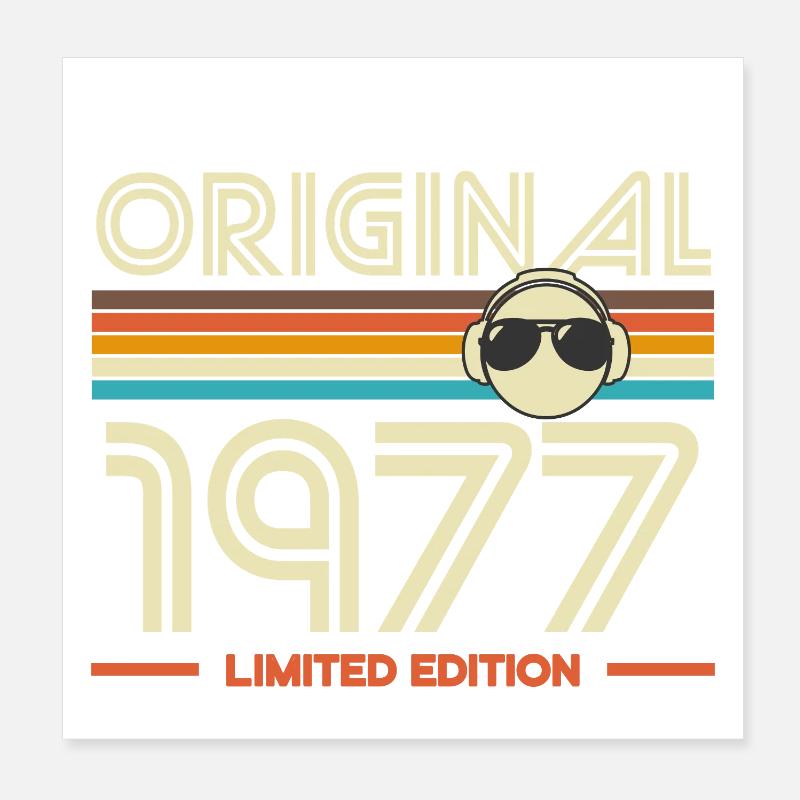 Original 1977 Édition Limitée Poster 20 x 20 cm