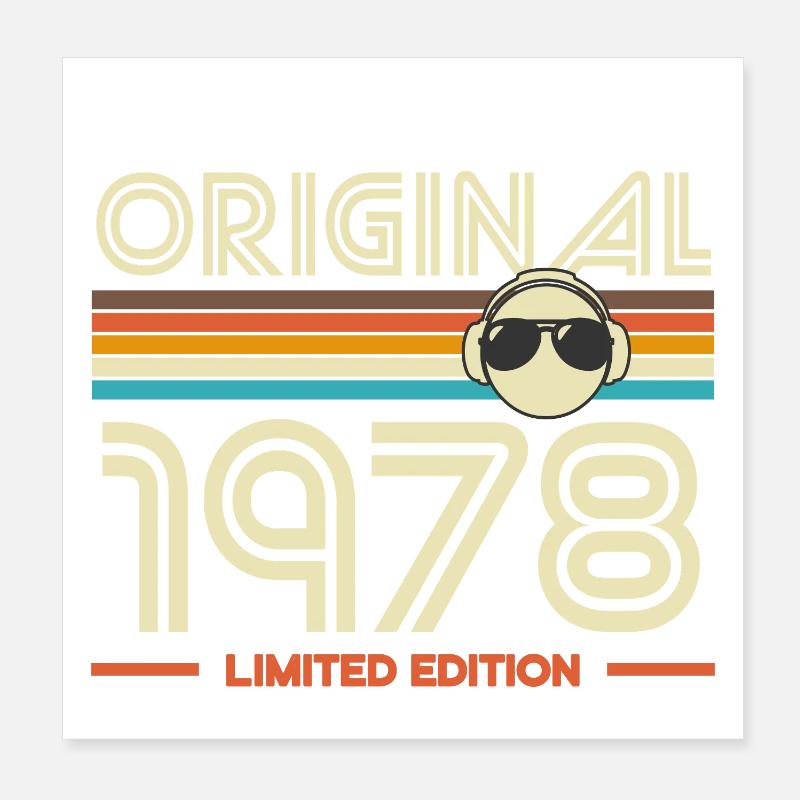 Original 1978 Edition Rétro Limité Poster 20 x 20 cm