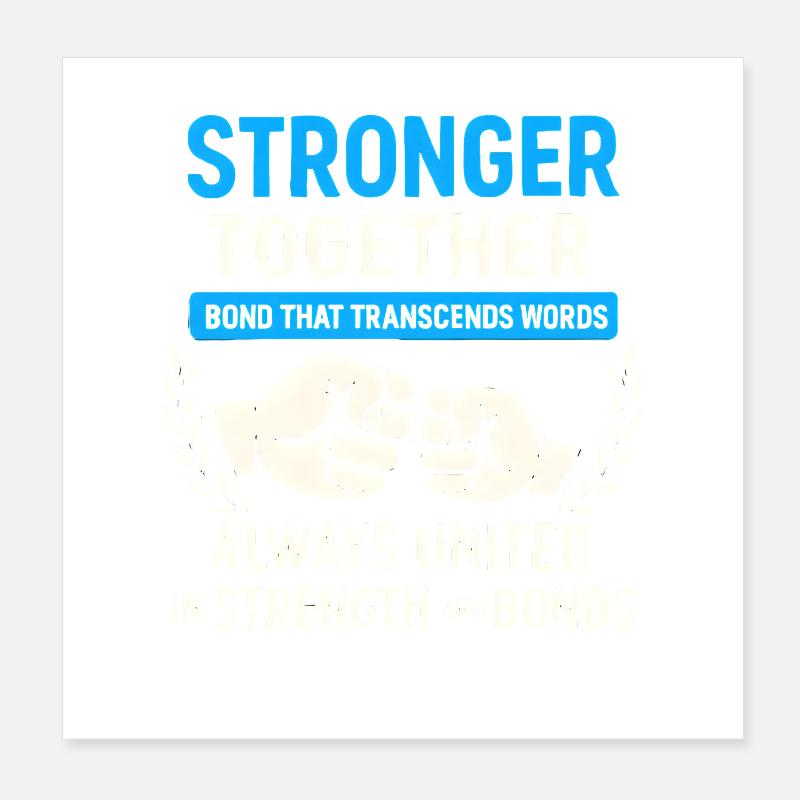 Plus forts ensemble – Alliance de la Force Poster 20 x 20 cm