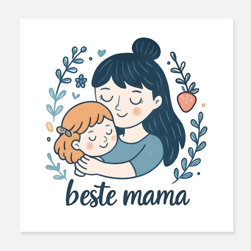 Beste Mama Umarmung Poster 20x20 cm