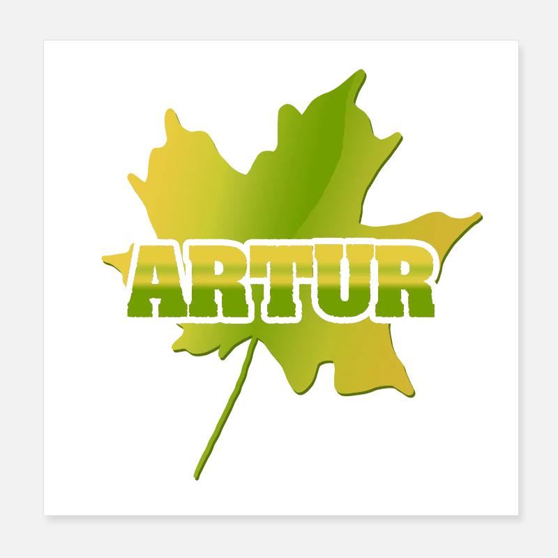 Artur feuille d’érable Poster 20 x 20 cm