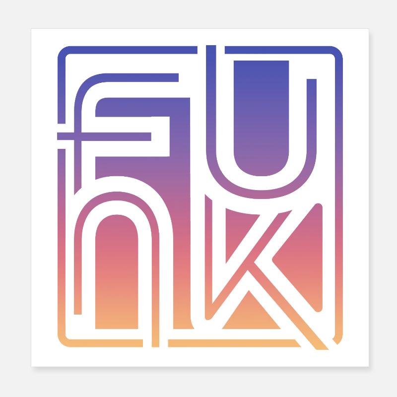 Funk Music Poster 8" x 8" (20x20 cm)