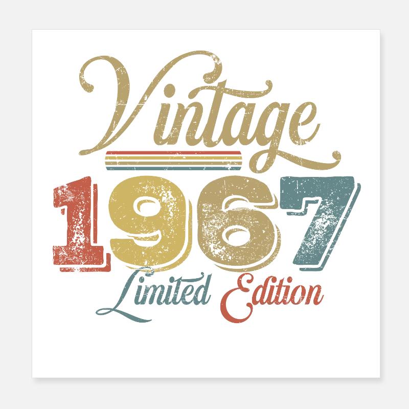 Millésime 1967 Poster 20 x 20 cm