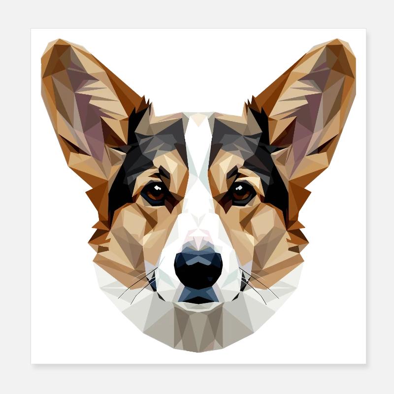 Corgi Welsh Corgi Cardigan Dog Cute Welsh Corgi Poster 8" x 8" (20x20 cm)