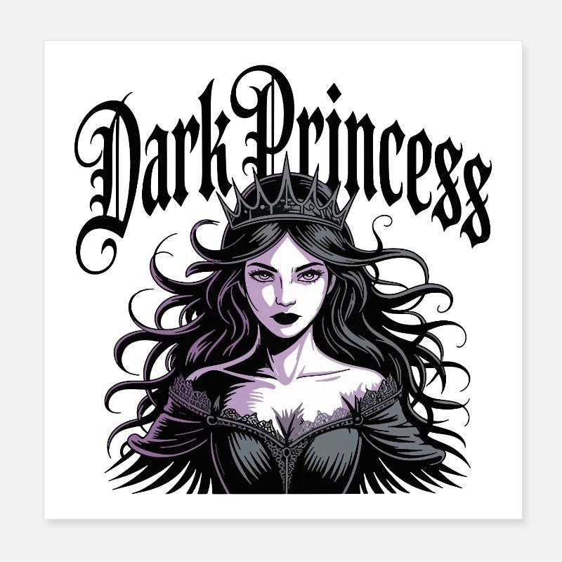 Dark Princess Gothic Crown Poster 8" x 8" (20x20 cm)