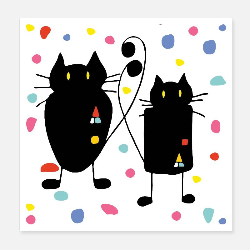 Katzen Poster 20x20 cm