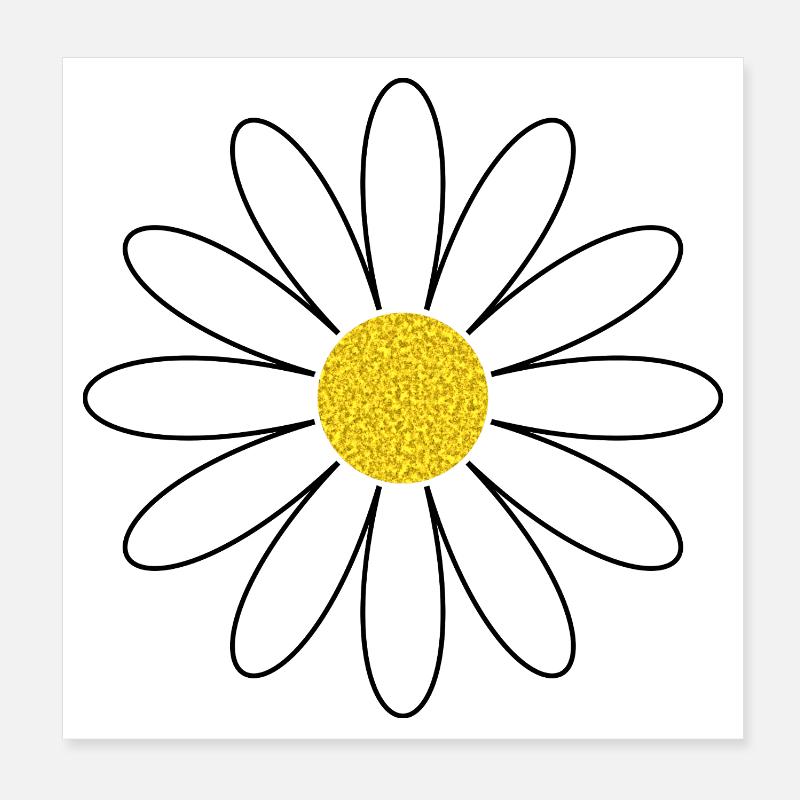 Fleur de marguerite Poster 20 x 20 cm