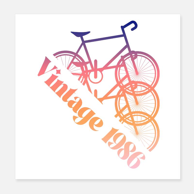 Millésime 1986 Poster 20 x 20 cm