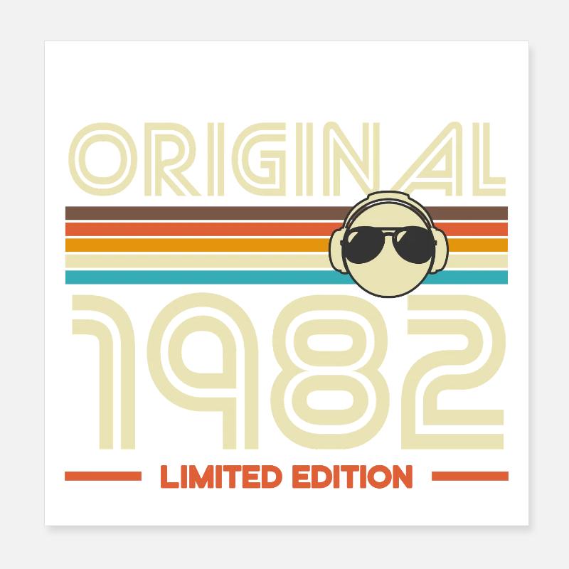 Original 1982 Limited Edition Poster 8" x 8" (20x20 cm)