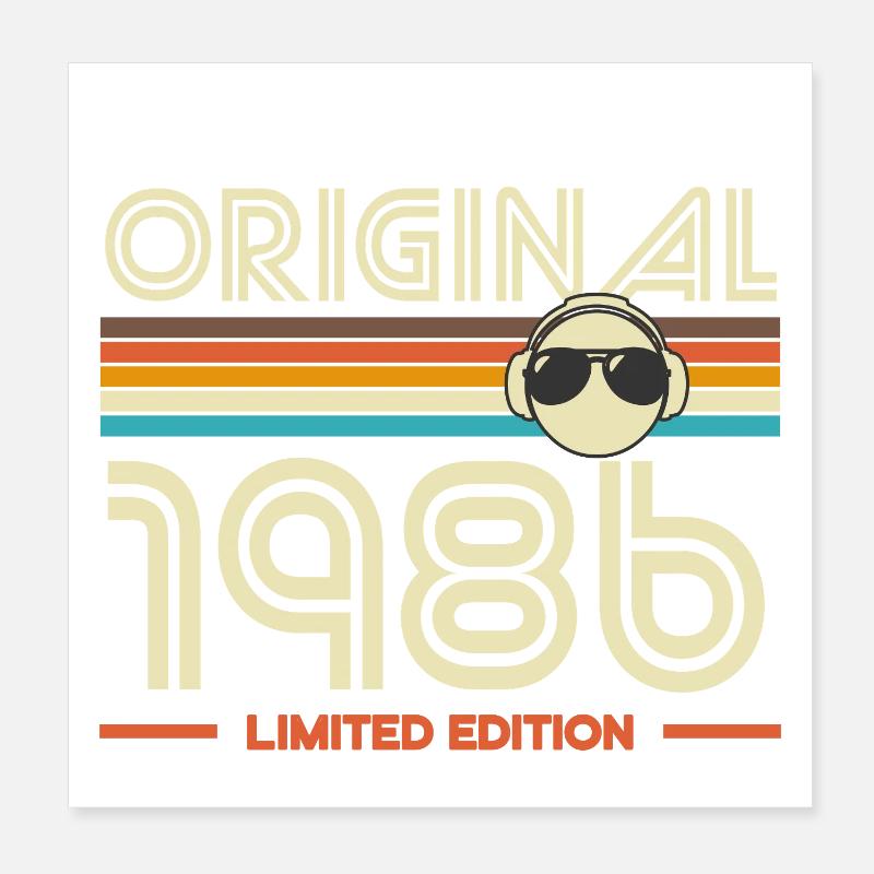 Original 1986 Retro Edition Poster 8" x 8" (20x20 cm)