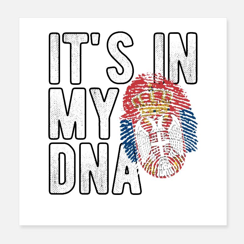 Serbie. C’est dans mon ADN. Poster 20 x 20 cm