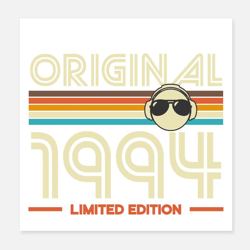 Original 1994 Retro Limited Edition Poster 8" x 8" (20x20 cm)